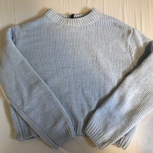 BLUE KNIT SWEATER!